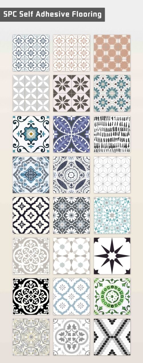 Self Adhesive Peel and Stick Vinyl Pvc Floor Sticker Tiles
