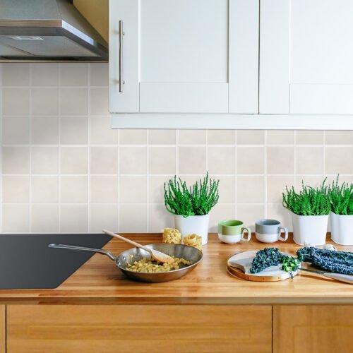 White square Peel and Stick Tile