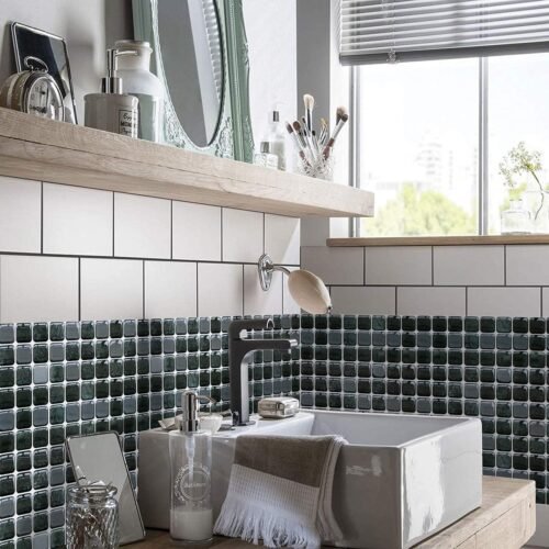 Decorative Wall Tile 3D Peel and Stick Self Adhesive Backsplash Mosaic Tile